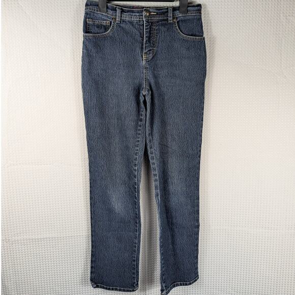 Gloria Vanderbilt Jeans Womens 4 Short Blue Stretch Denim Straight Leg Mid Rise - Picture 1 of 4
